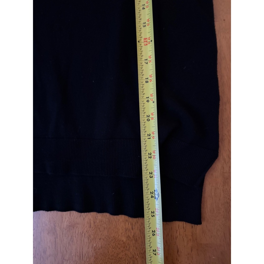 Philosophy Republic Clothing Women Black Crew Neck Sweater Gold Cuff Button Sz S - Picture 10 of 10